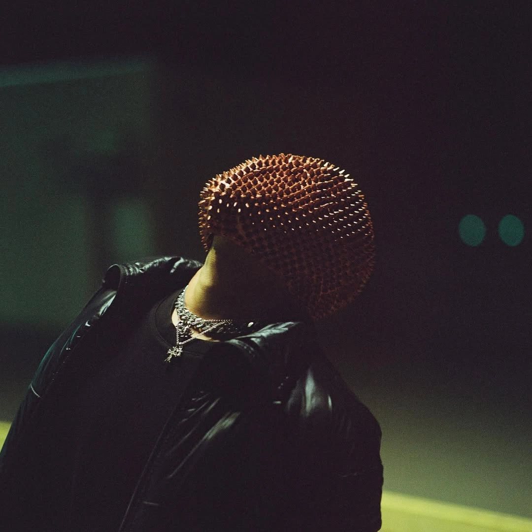 Studded hood, night